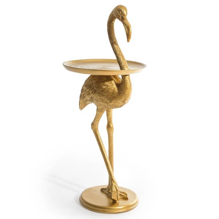 Antique Gold Flamingo Side Table for wholesale by McGowan & Rutherford Ltd