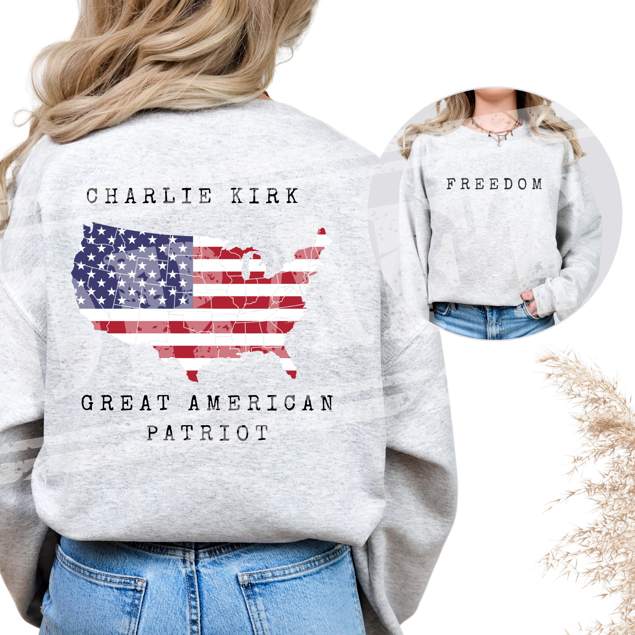 Texas Twisted Wholesale - Wholesale Graphic Sweatshirt - Unisex - 🎆 Charlie Kirk Sweatshirt | Great American Patriot Freedom 1