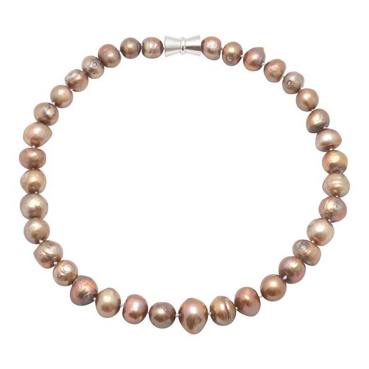 Girl With A Pearl - Wholesale Beaded/Pearl Necklace - 100-03 | CHAMPANGE BAM BAM SINGLE STRAND