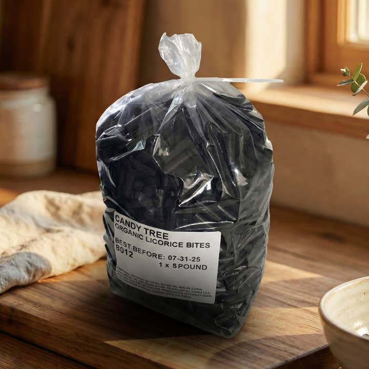 Organic Licorice Bites - 5 lb Bulk Bag for wholesale by Candy Tree