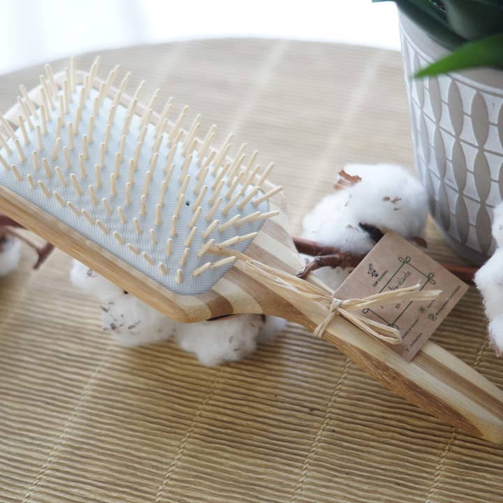 cap bambou - Wholesale Hair Brush/Comb - Bamboo “large” detangling hair brush2