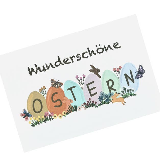 Colourina Design - Wholesale Easter Card - Colourful Floral Eggs | Easter Card2