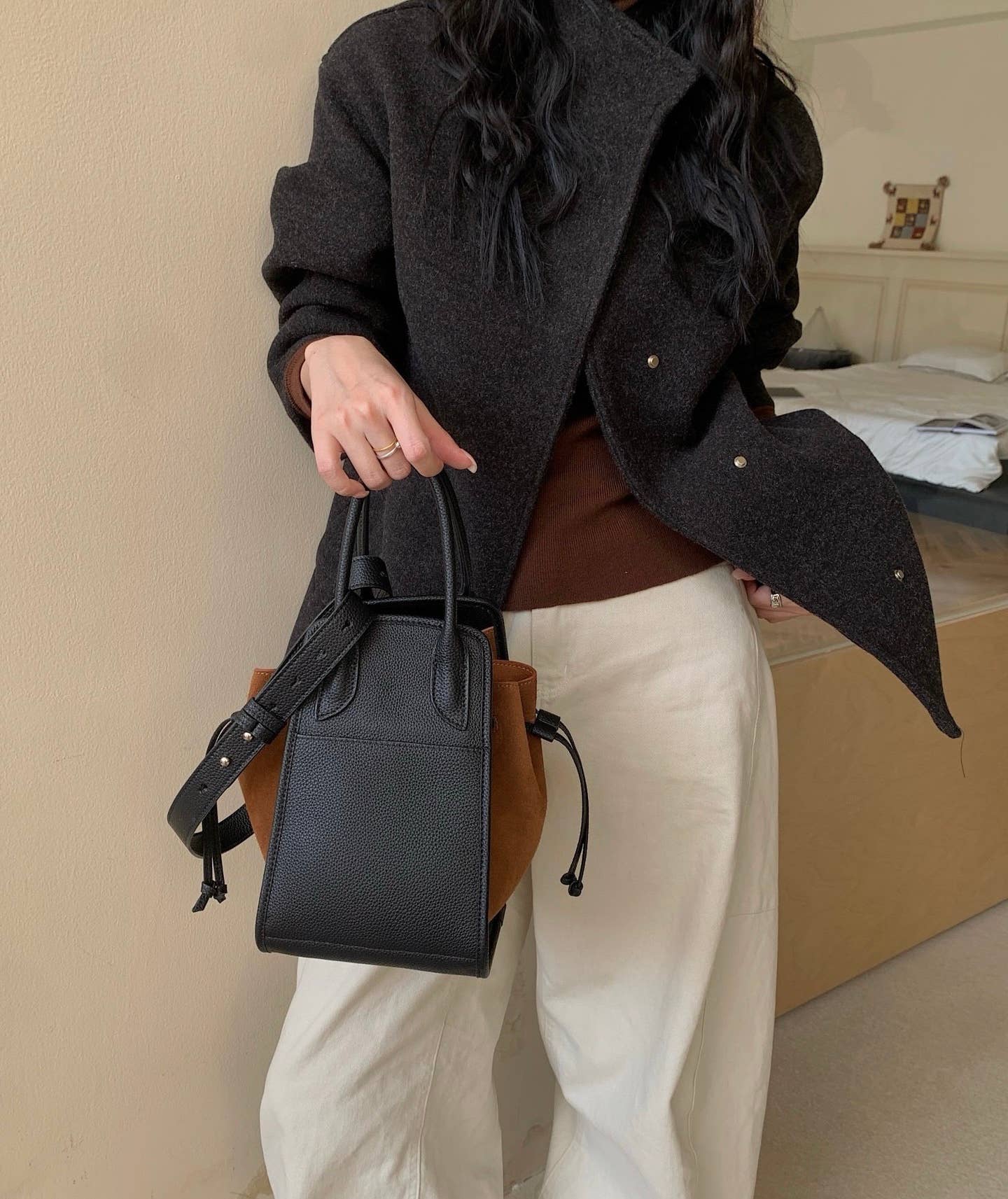 Sook Stainable - Wholesale Draagtas - Dames - Schoudertas met trekkoord van volnerfleer7