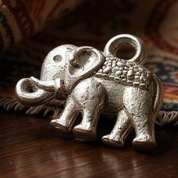 Antique Silver Alloy Charm, Elephant, Pack of 50 for wholesale by VIE