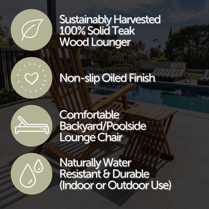 Nordic Teak - Wholesale Chaise Lounge - Nordic Style Teak Oiled Outdoor Sun Lounger5