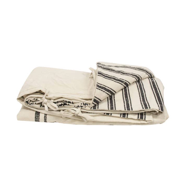 Housse de couette Farmhouse Stripe, Queen pour la vente par CWI Gifts