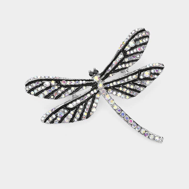 Sensibling Corp. - Wholesale Brooch - Rhinestone Embellished Dragonfly Pin Brooch
