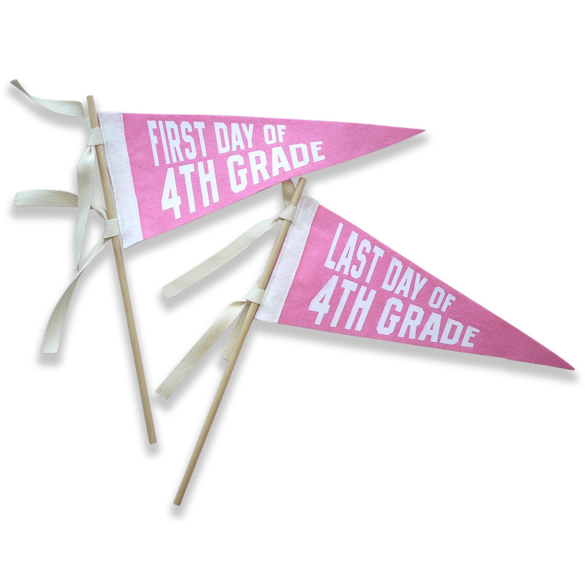 The Letterman Co - Venta al por mayor Bandera y manga de viento - Banderín escolar para el primer día, el último día, color rosa4