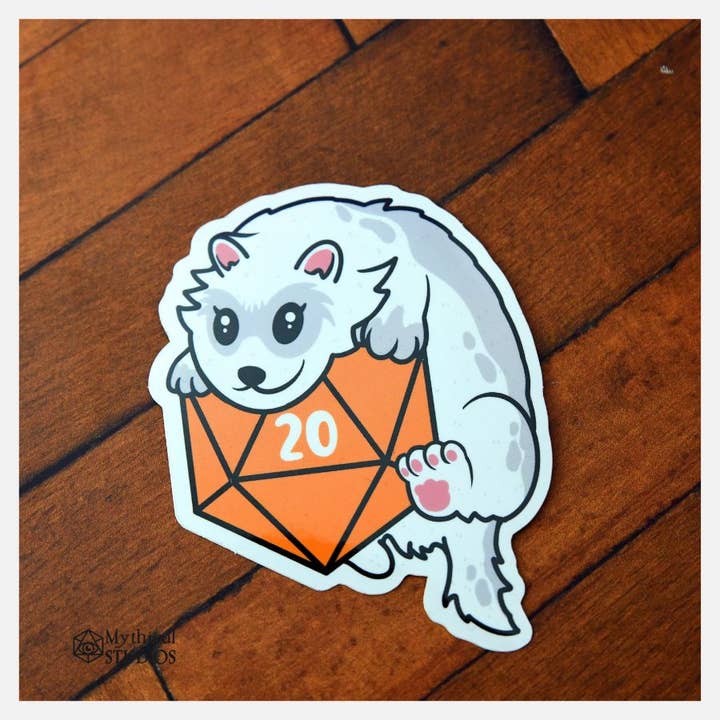 Mythical Studios – wholesale Sticker – Ferret Familiar Sticker2