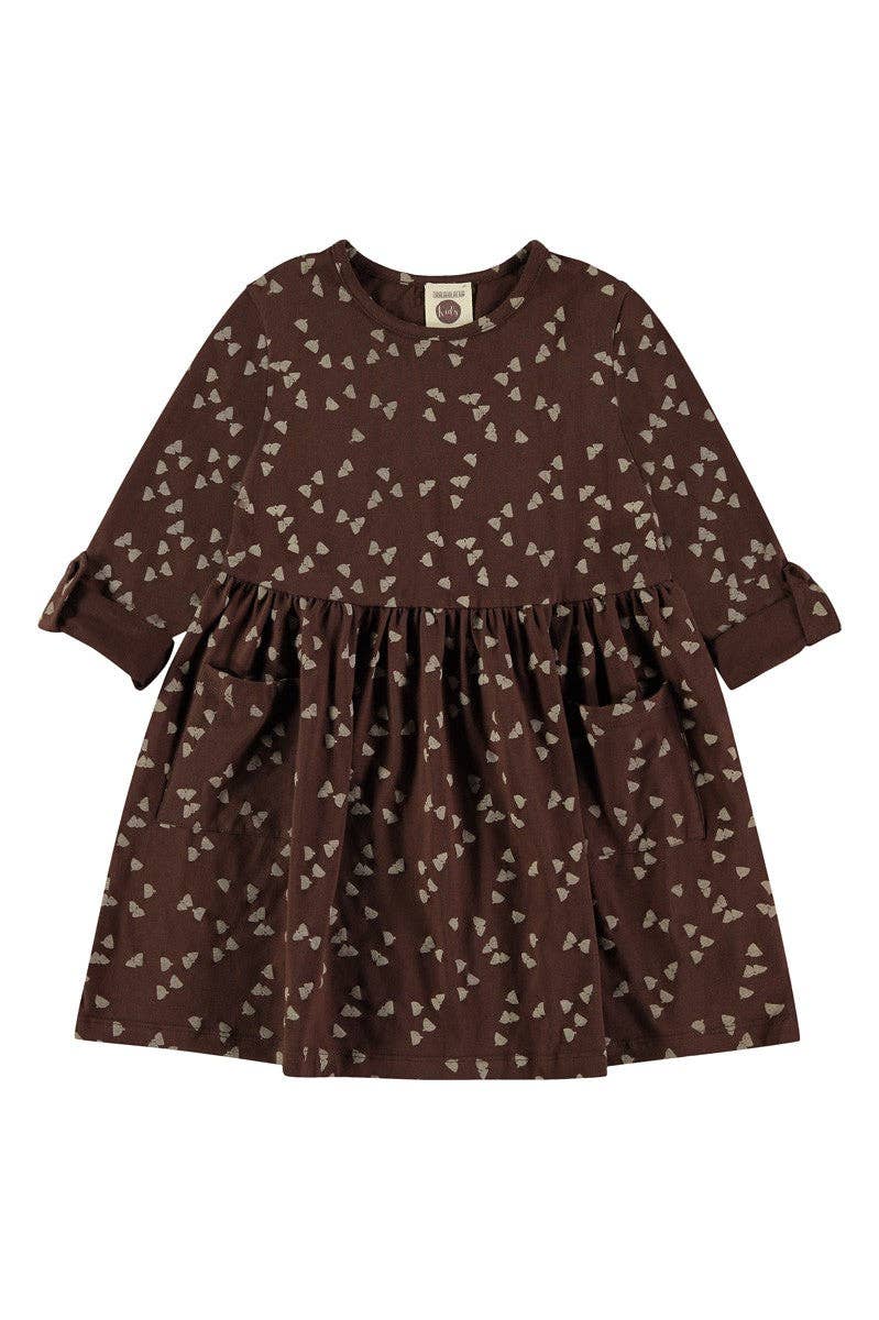 Tiralahilacha - Wholesale Dress - Kids - Sally oversized dress with pockets in brown