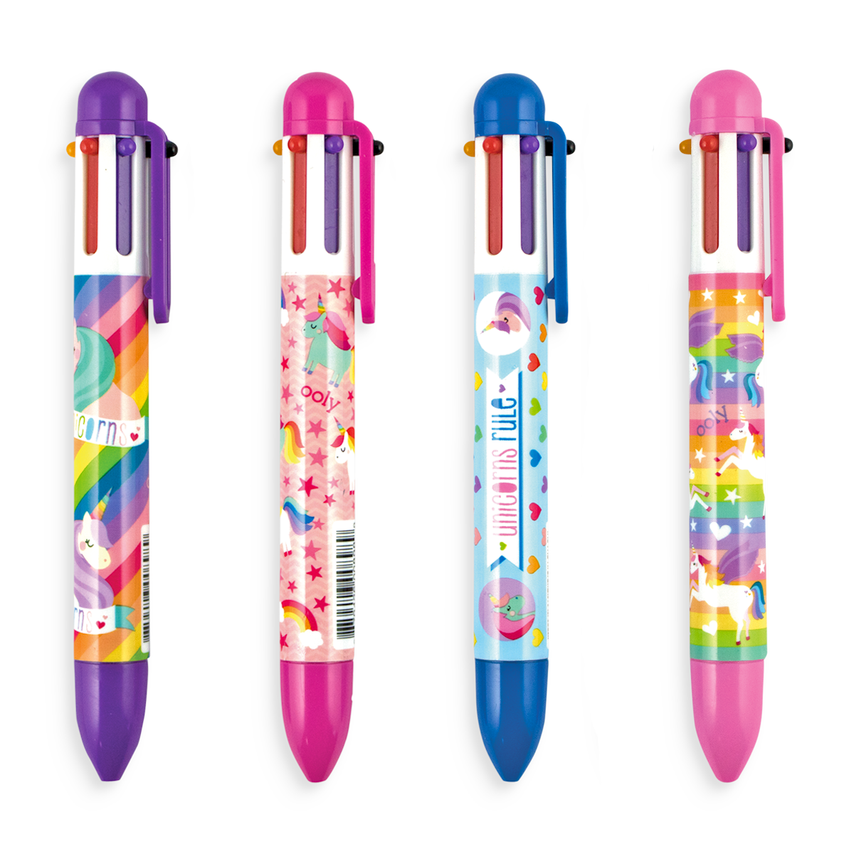 OOLY - Wholesale Pen - Unique Unicorns: 6 Click Pen (Assorted Display of 24 Units)1