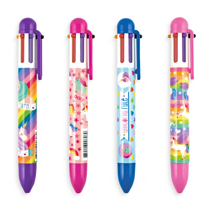 OOLY - Wholesale Pen - Unique Unicorns: 6 Click Pen (Assorted Display of 24 Units)1