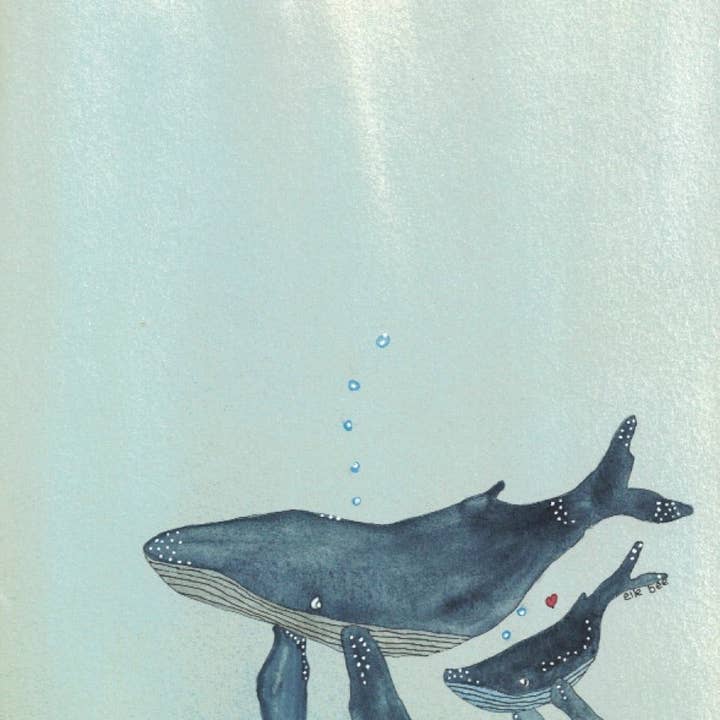 Carte de vœux « Sous la mer » pour la vente par Elle Bee Art Studio