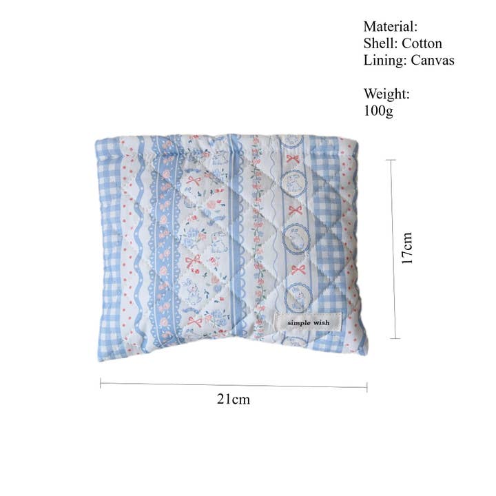 alberalkirk - Wholesale Pouch - Women's - Quilted Check Print Pouch Cotton Canvas Horizontal S5P3535