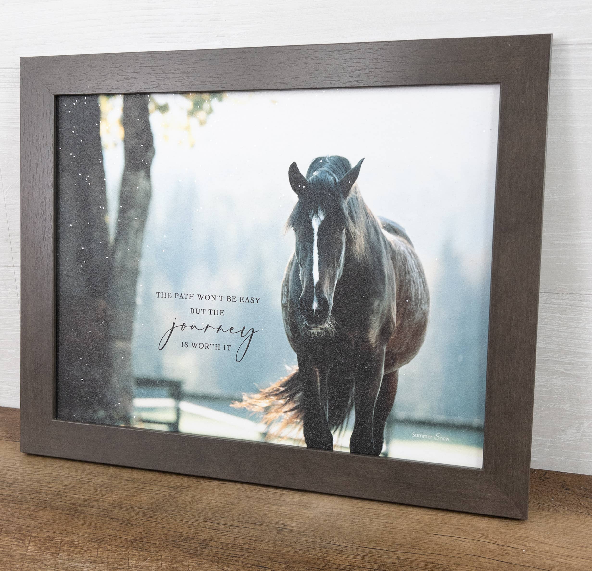 Summer Snow Art - Vente Affiche d'art - Le chemin ne sera pas facile, mais le voyage en vaut la peine. Art équestre1