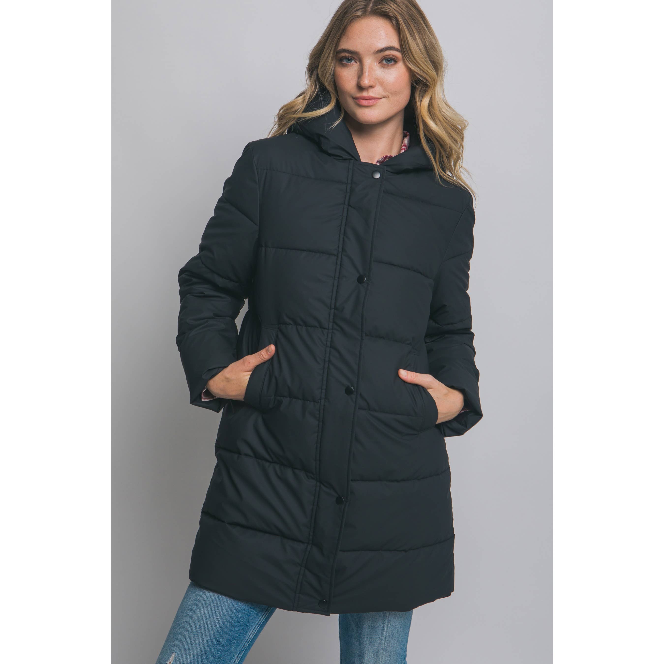 Timeless - Wholesale Coat - Women's - Hooded Long Puffer Coat12