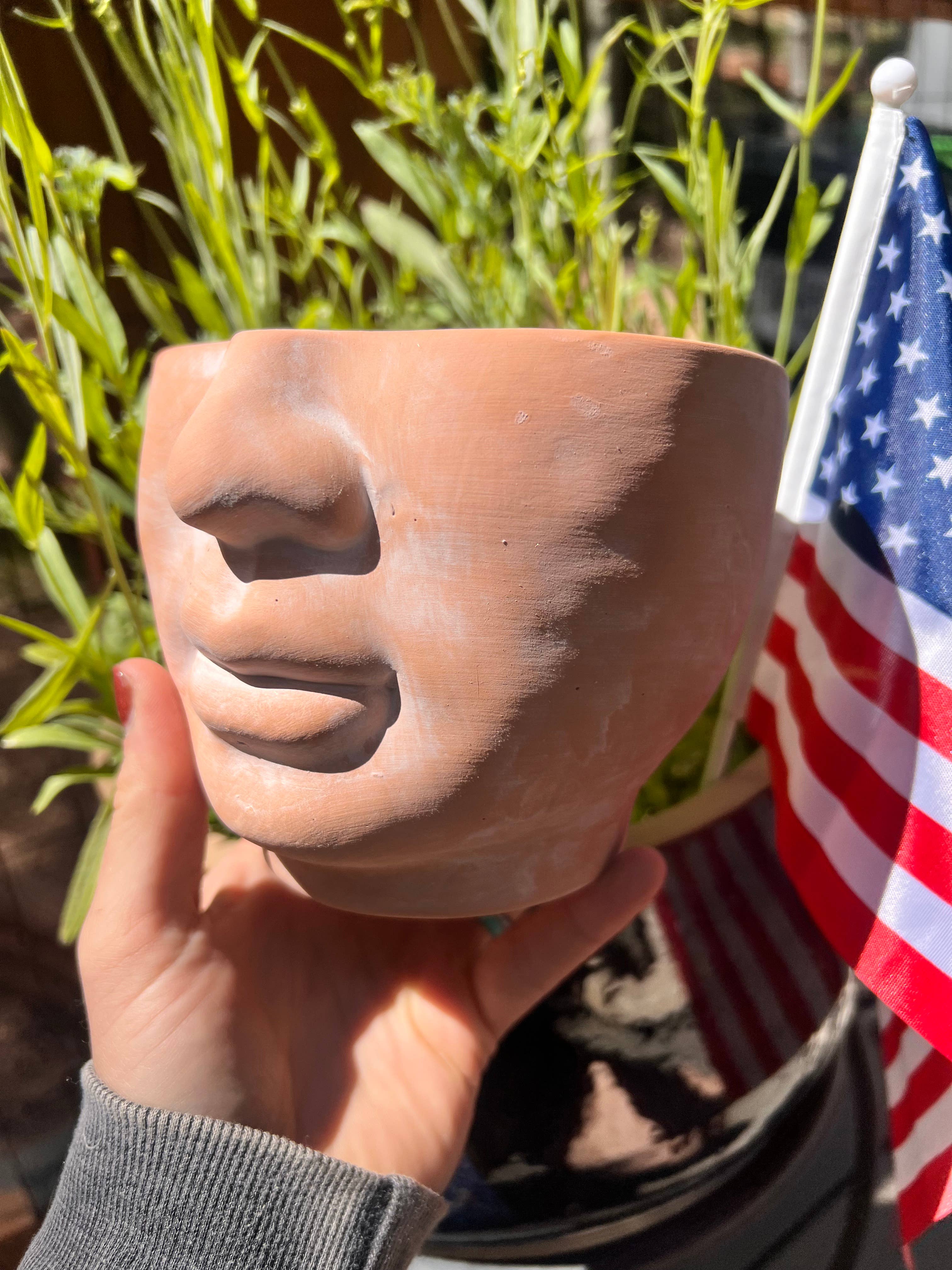 Simply Supplied Co - Wholesale Plant Pot - Face Planter | Terracotta Pot | Unique Planter | Head Pot4