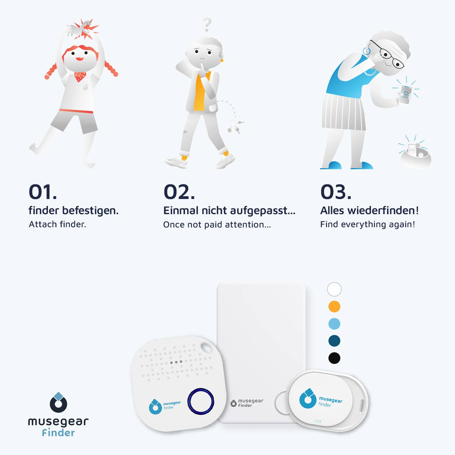 MS kajak7 UG - Venta al por mayor Llavero - Unisex - Buscador de llaves Musegear con aplicación Bluetooth de Alemania8