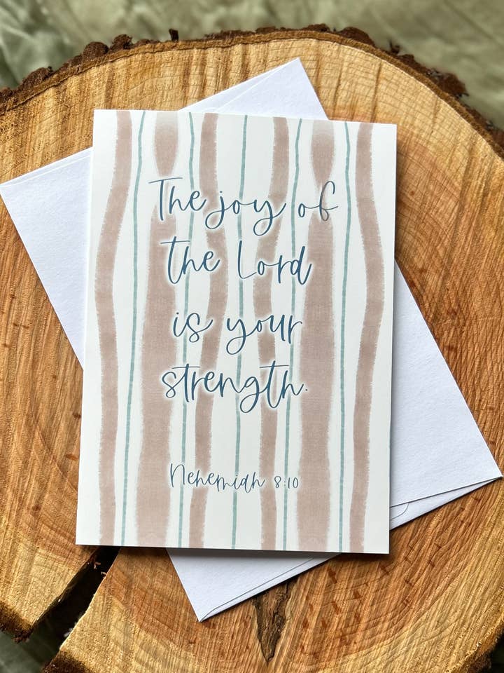 Nehemias 8:10 Bibelvers kunsttryk for engroshandel hos Daisy & Joy Design