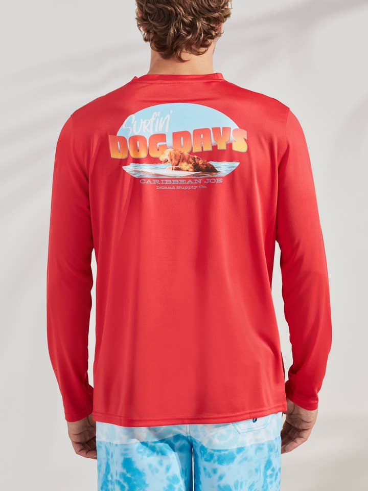Surfin' Dog Long Sleeve Sun Protection Shirt for wholesale by Caribbean Joe