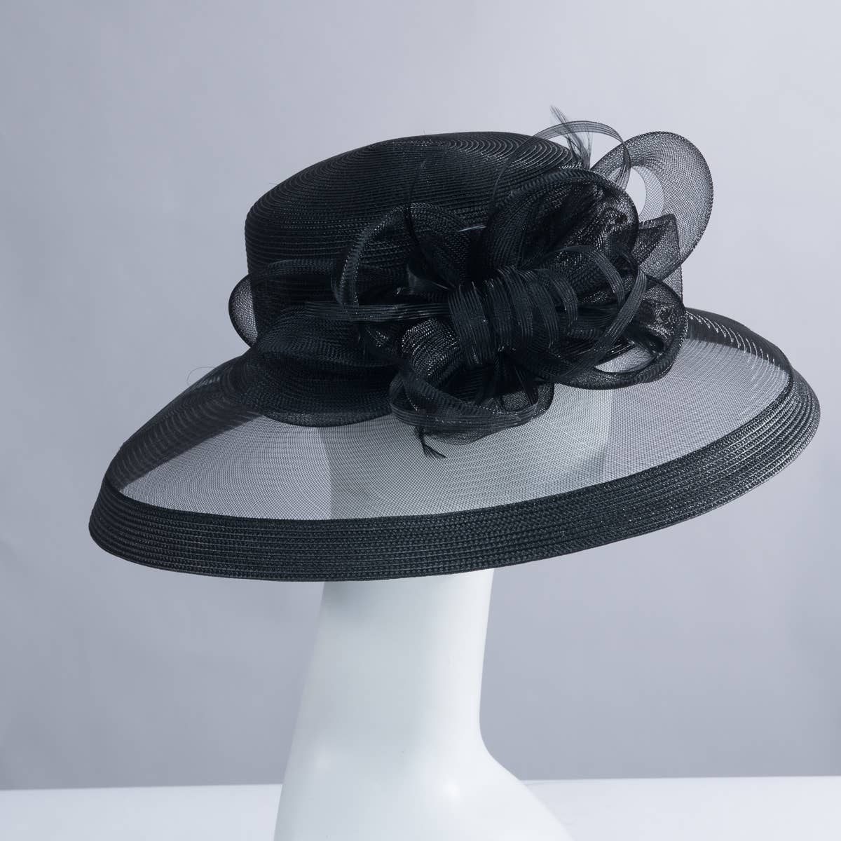KaKyCo - Vendita all'ingrosso Cappello di paglia - Donna - Cappello di Paglia in Poliestere con Tesa in Crinolina e Fiocco a Nastro | 3018867