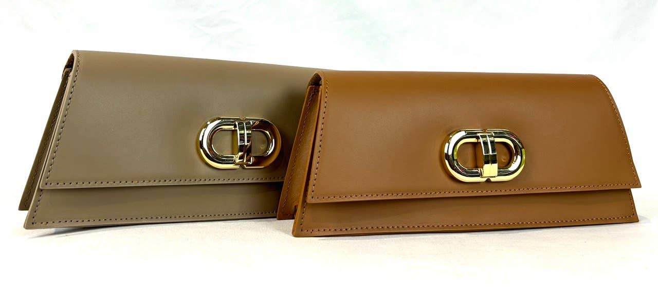 JIJOU CAPRI – Engroshandel Crossbodytaske - Dame – Italiensk Læder Chic Clutch Crossbody Guldkæde JIJOU CAPRI4