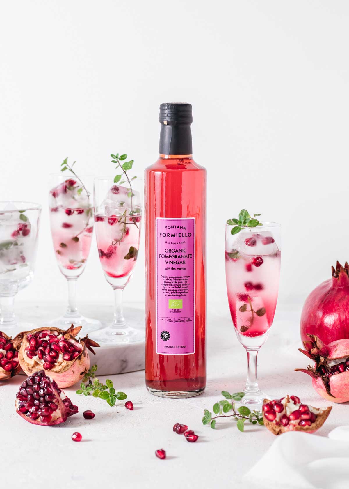 Gourmica - Wholesale Vinegar - Fontana FORMIELLO Organic Pomegranate Vinegar (500ml)2