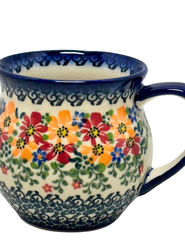 Mug, Bubble 11 oz - Galia - Sunny Clematis for wholesale by Music City Polish Pottery