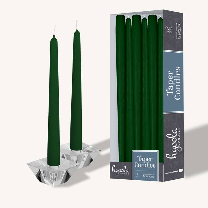 Hunter Green Spitzkerzen, 14 Zoll, 12er-Pack für den Großhandel von Hyoola Candles