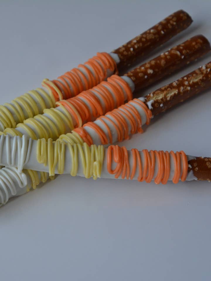 Halloween Themed Chocolate Covered Pretzels (2 pack) for wholesale by Chocolates Unlimited by Denise
