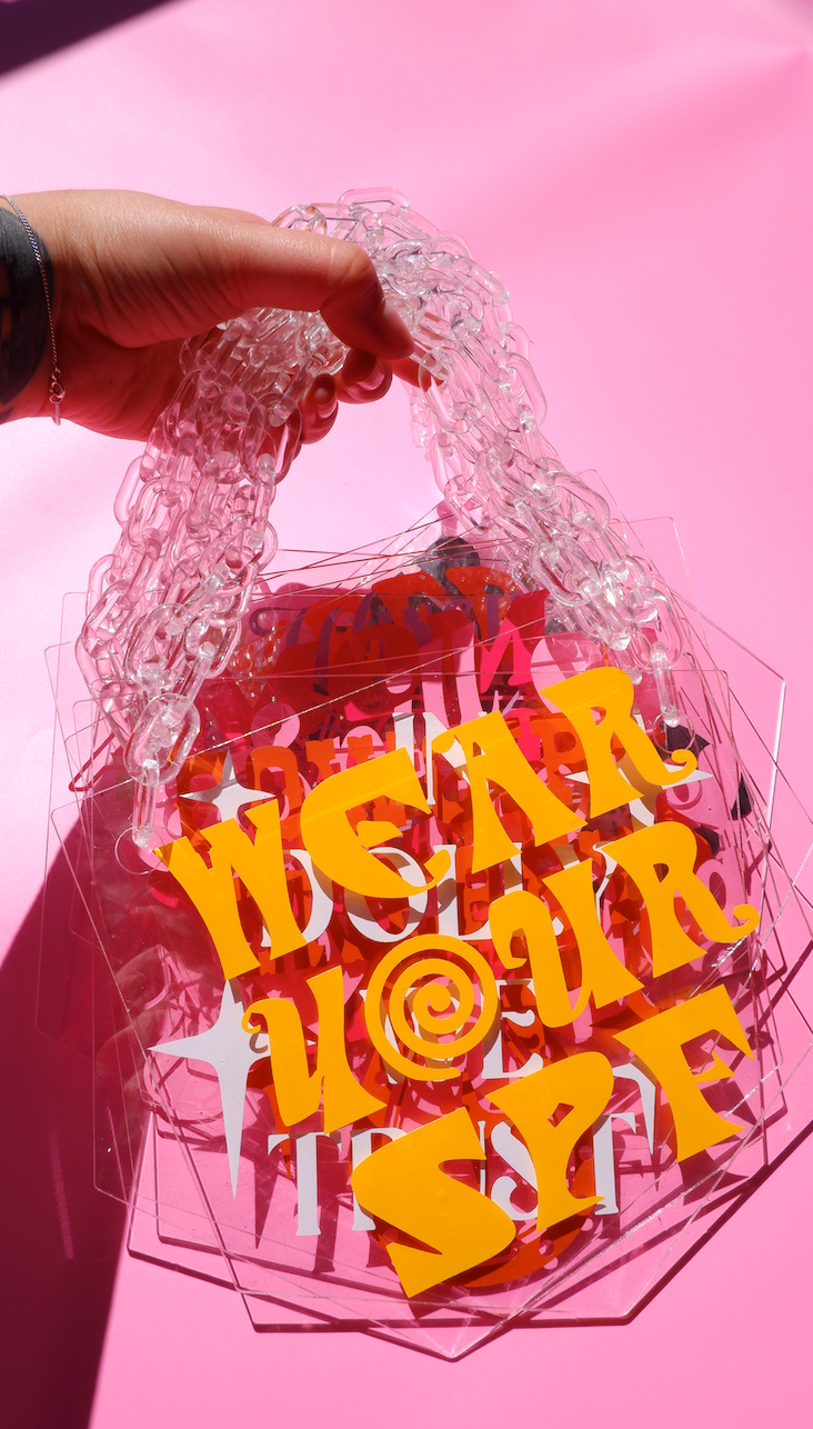 Buba Goods - Wholesale Banner - Cowgirl energy clear acrylic banner with acrylic chain7