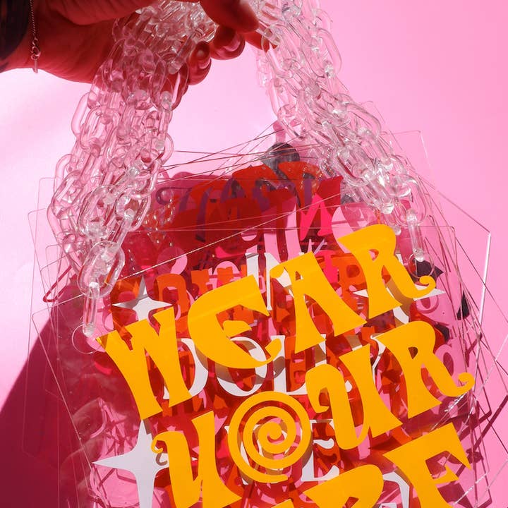 Buba Goods - Wholesale Banner - Cowgirl energy clear acrylic banner with acrylic chain7