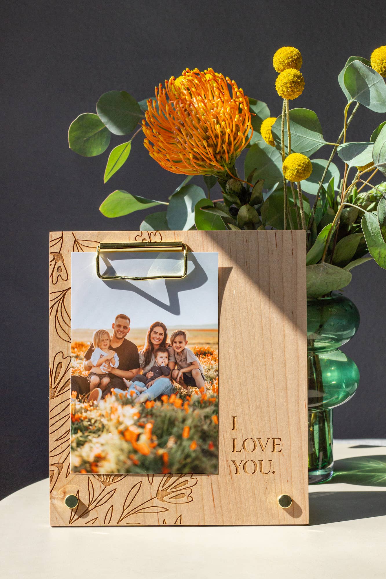 Hereafter - Wholesale Picture Frame - I Love You Floral Wood Frame4