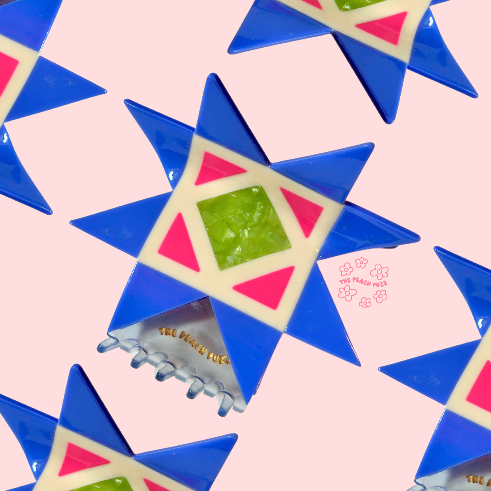 The Peach Fuzz - Wholesale Hair Accessories Set - Women's - Quilt Hair Claw3