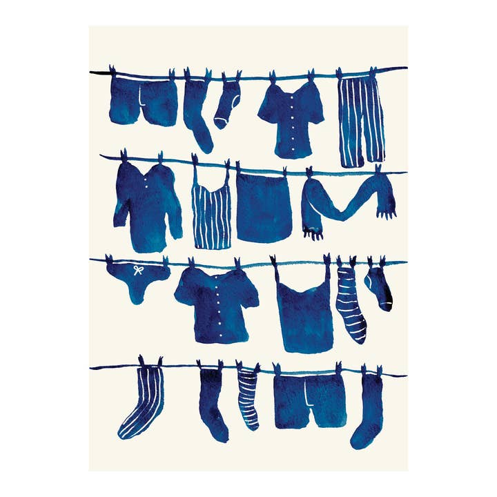 Stendibiancheria - Stampa Artistica da Parete A3 per la vendita all'ingrosso da parte di Bella & The Moon