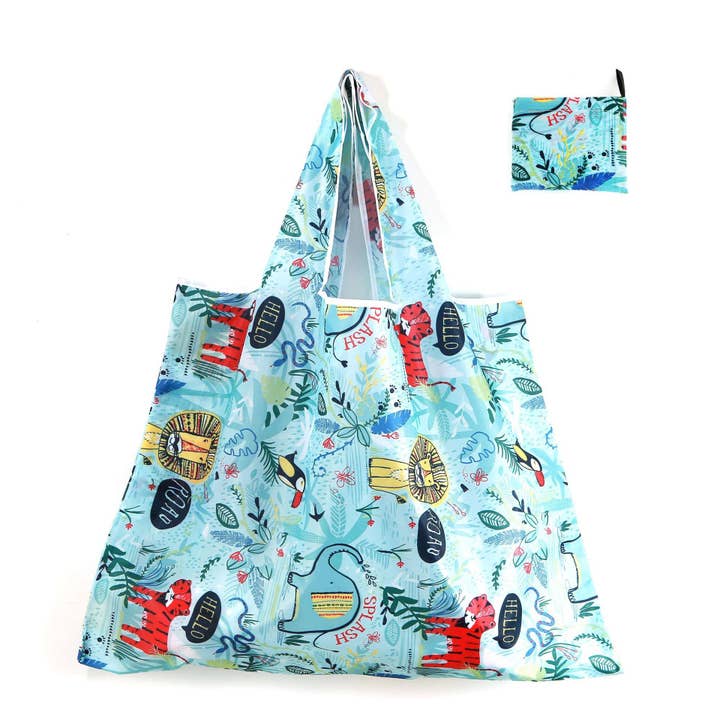 Nouveau sac de courses pliable en toile Oxford pour la vente par Plush Looks