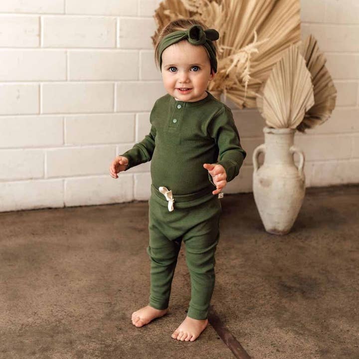 Snuggle Hunny - Wholesale Broek - Baby - Olive Organic Broeken4
