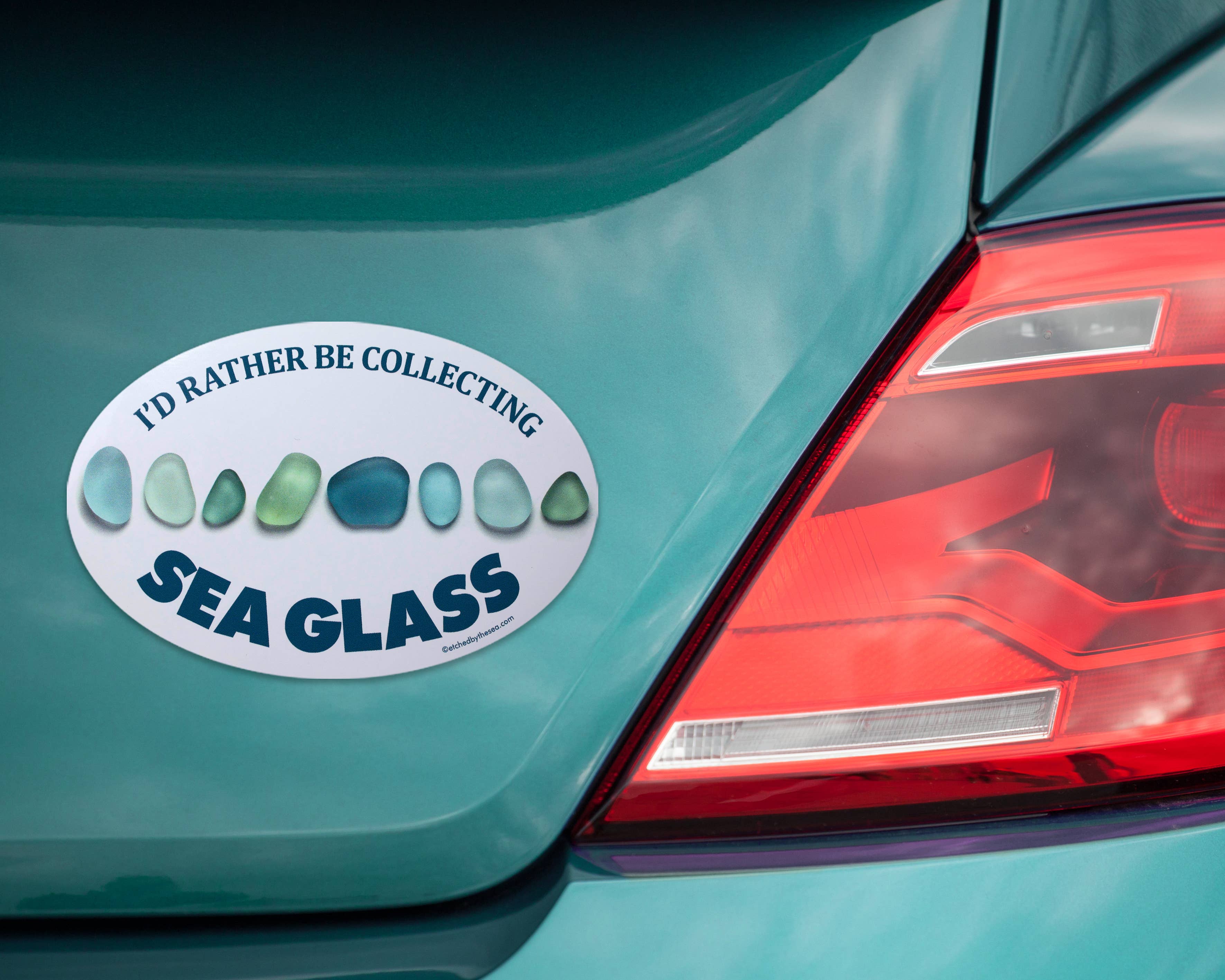 Beachcombing / Etched by the Sea – Adesivo por atacado – Eu prefiro estar coletando adesivo de vidro marinho Aqua2