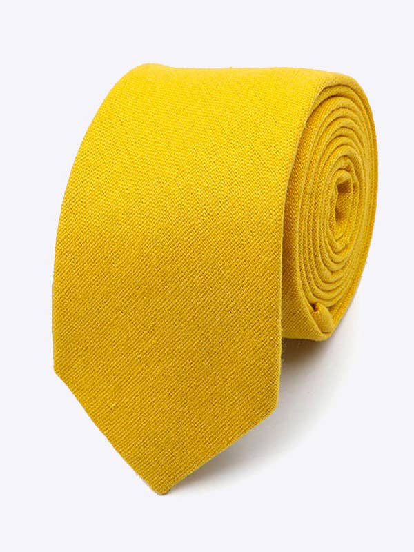 Yellow Tie No. 1 Men's Linen "Basile" for wholesale by Unipap's