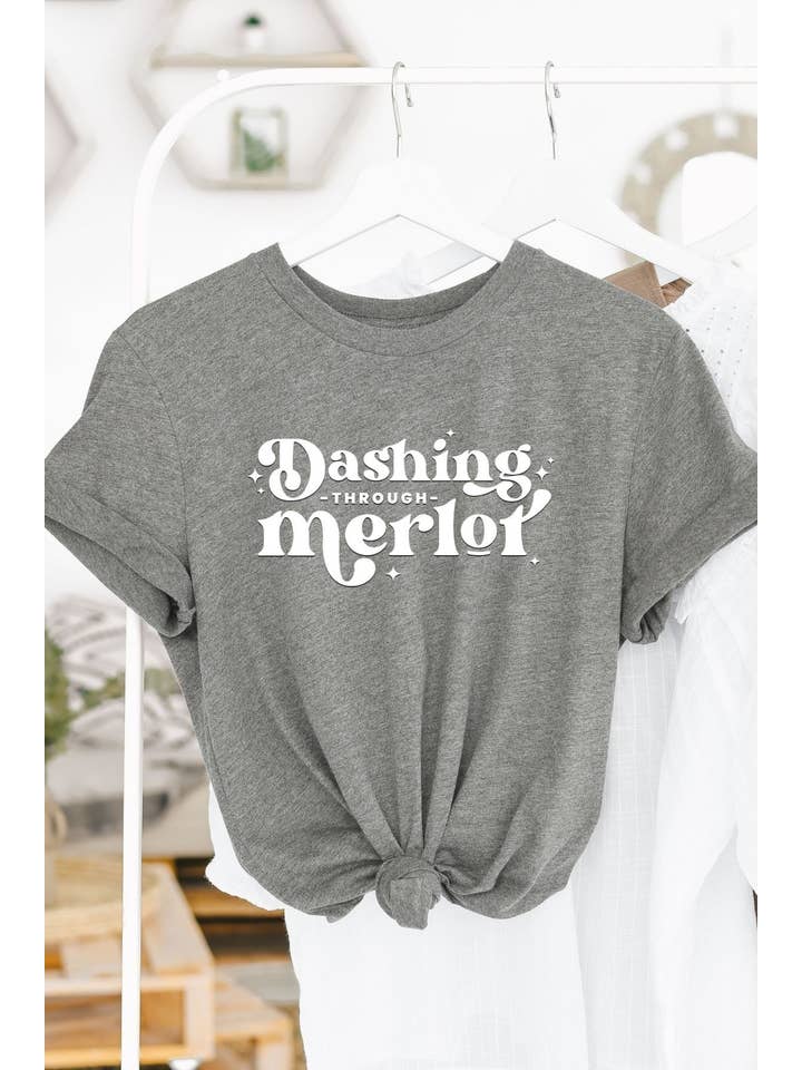 Bella Me - Wholesale Screen Printed T-Shirt - Women's - Dashing Through Merlot Graphic Tee4