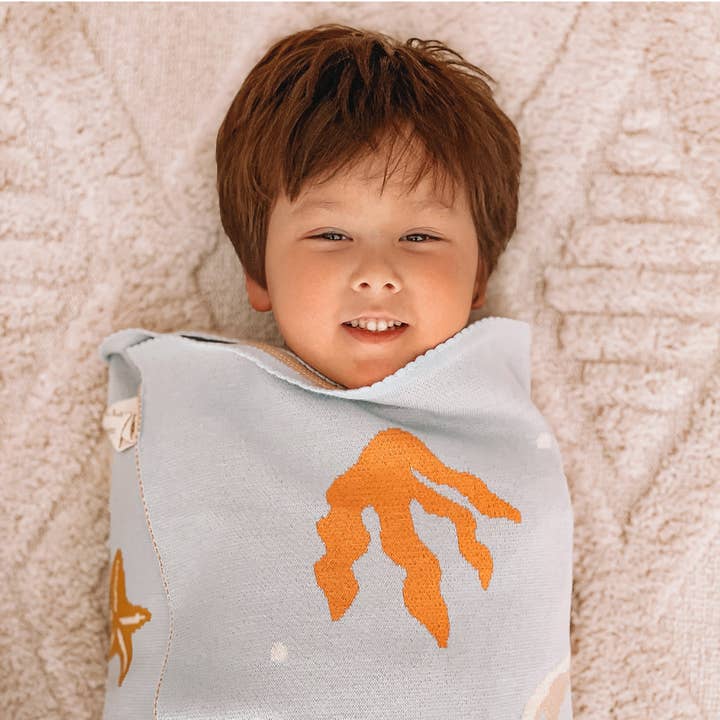 Fox & Fallow - Wholesale Bedding blanket – Kids & Baby - Ocean Creatures Blanket3