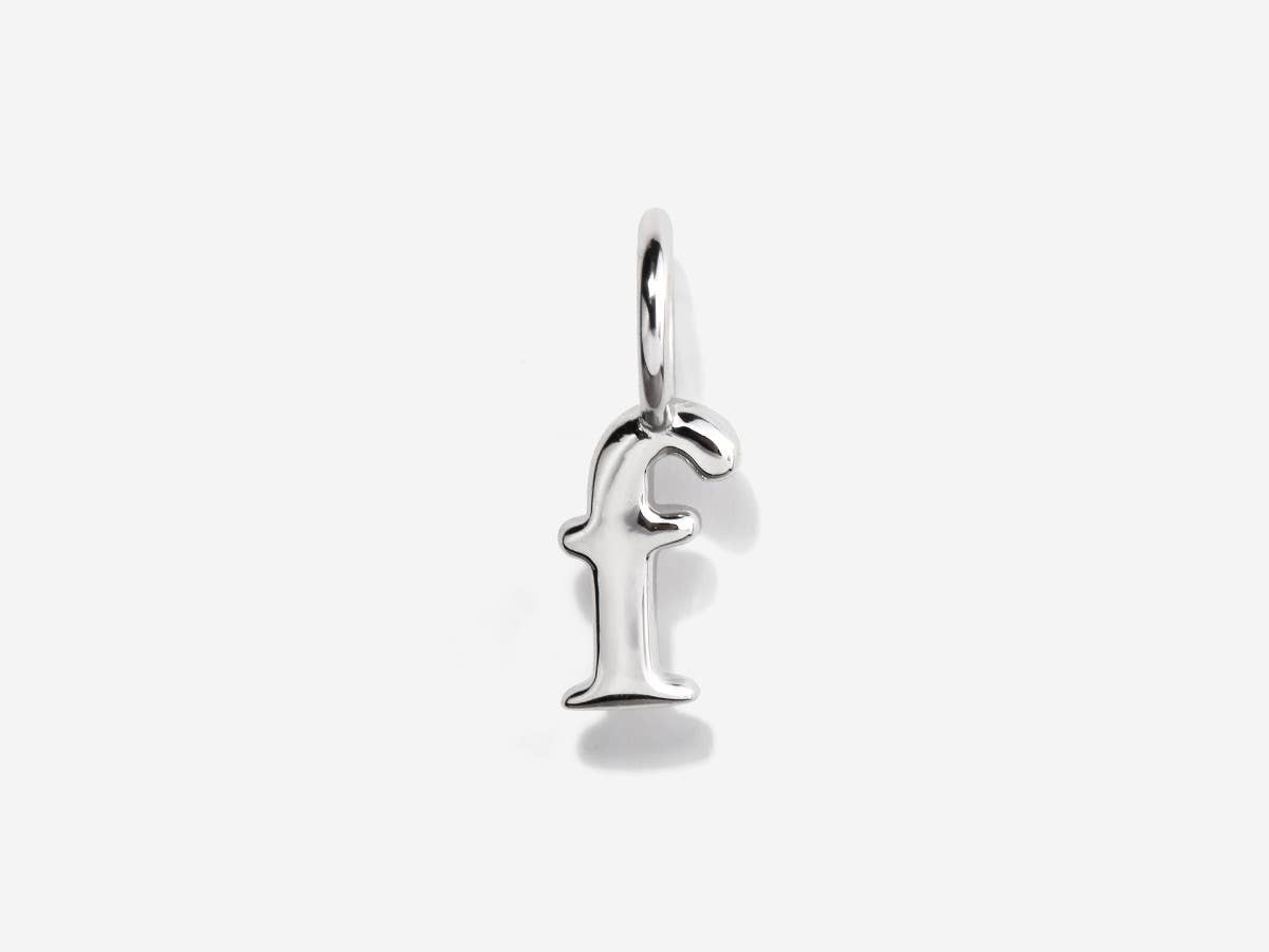 Little Sky Stone - Wholesale Individual Charm/Pendant - Lowercase Initial Letter Silver Charm5