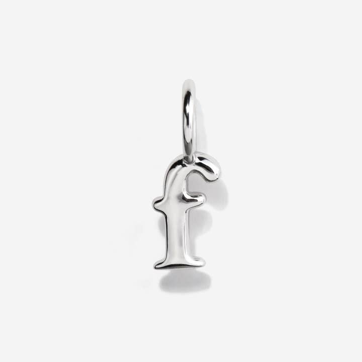 Little Sky Stone - Wholesale Individual Charm/Pendant - Lowercase Initial Letter Silver Charm5