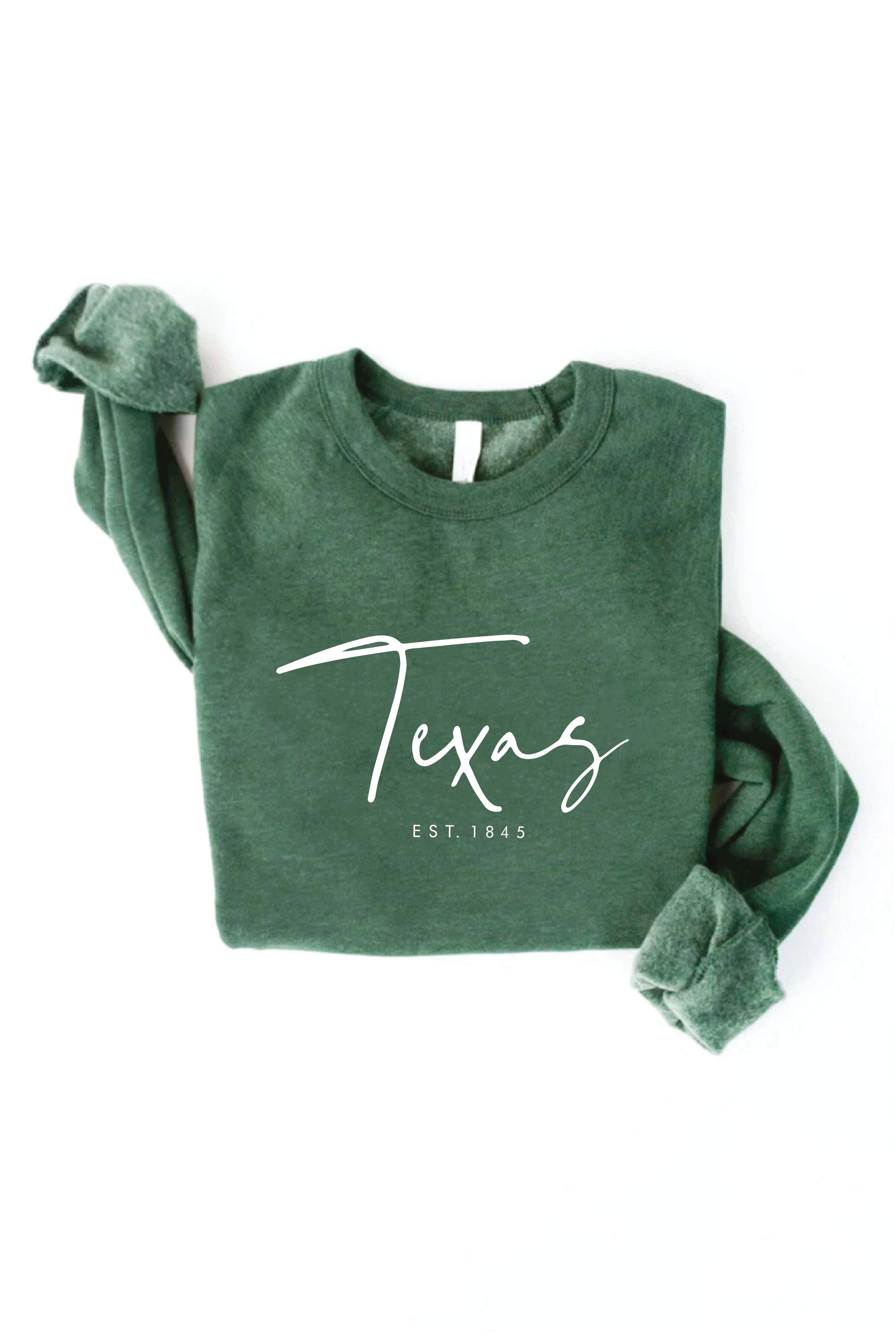 OAT COLLECTIVE - Wholesale Graphic Sweatshirt - Women's - TEXAS EST. 1845 Graphic Sweatshirt0