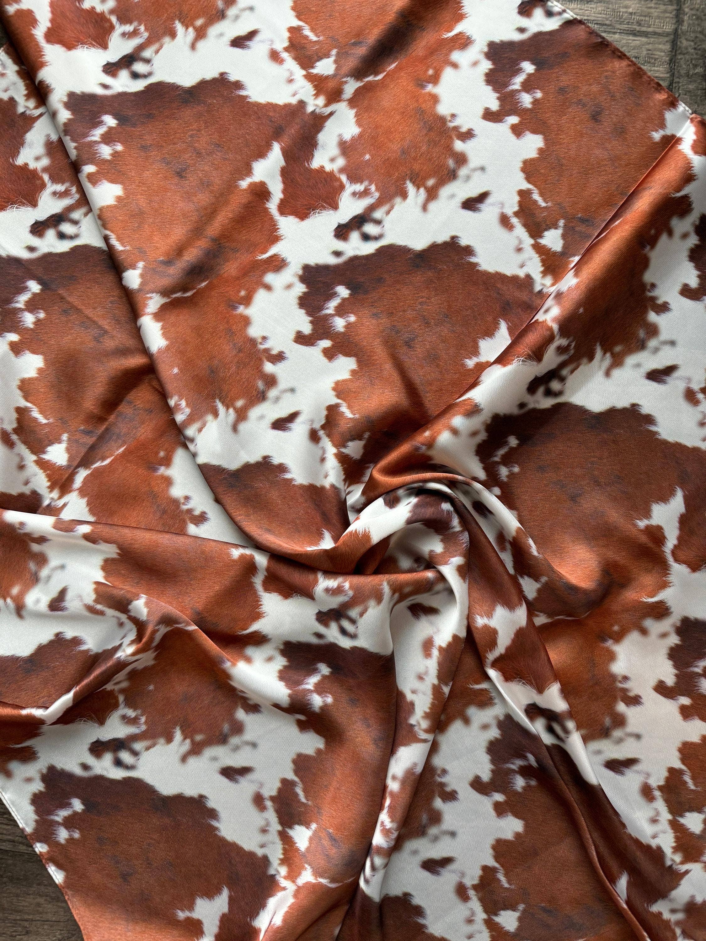 Double B Wild Rags - Venta al por mayor Bandana - Mujer - Pañuelo de Cuello Vaquero Occidental de Piel de Vaca Longhorn Rojo por Double B Wild Rags2