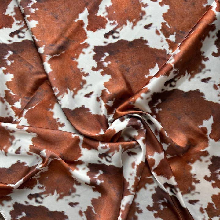 Double B Wild Rags - Venta al por mayor Bandana - Mujer - Pañuelo de Cuello Vaquero Occidental de Piel de Vaca Longhorn Rojo por Double B Wild Rags2