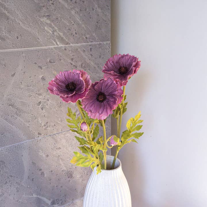 Flowrette - Wholesale Artificial Flowers - Purple artificial poppy2