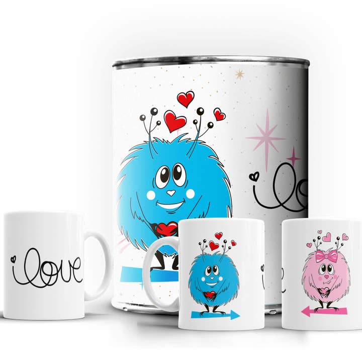 2 Valentine's Day tin mugs for wholesale by Bee my Gift