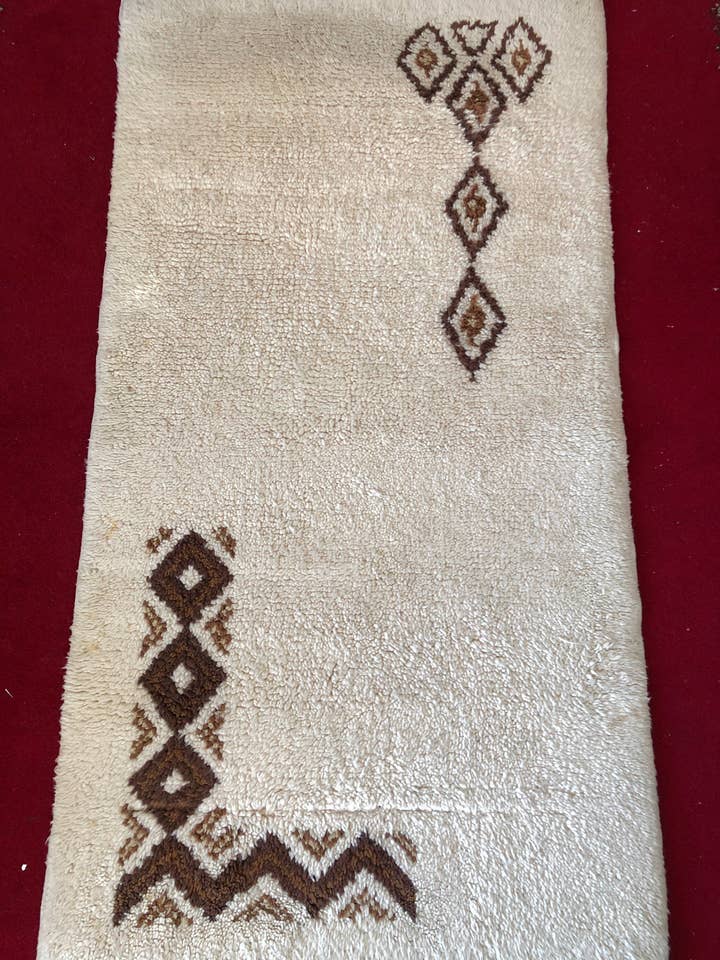 Handmade Moroccan Beni Ourain Wool Area Rug – Boho Decor #7 for wholesale by Marrakech Bazaar