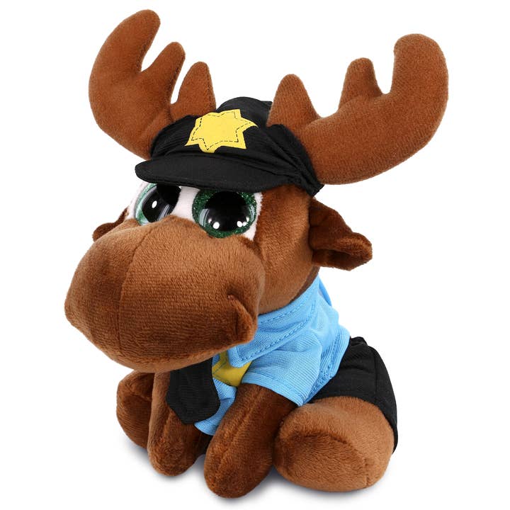 Plush Police - Sparkle Eyes Plush - Small Moose for wholesale by Cota Global